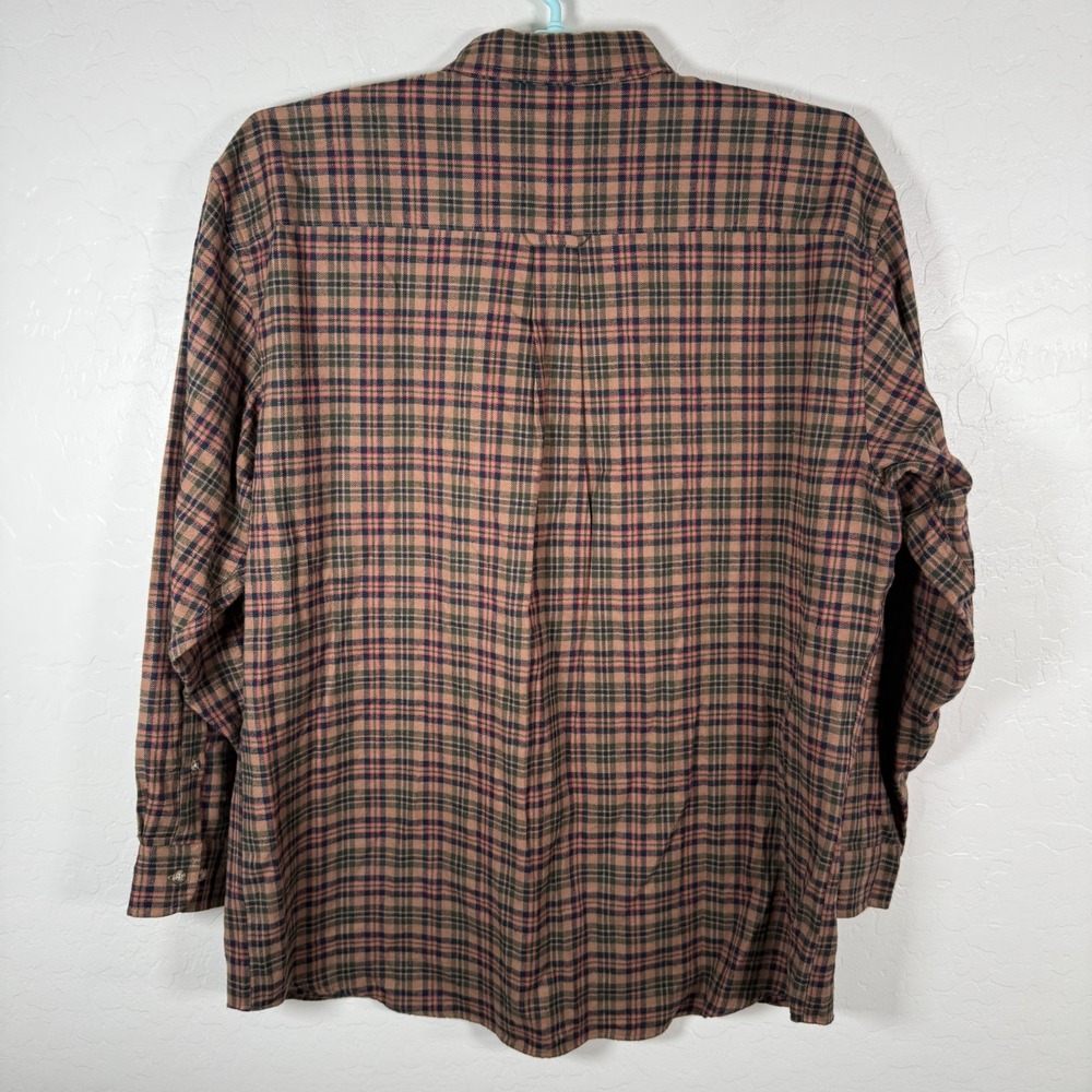 Pendleton Shirt Mens XL Brown Button Down Long Sleeve Flannel Two Pocket Plaid - Picture 4 of 8